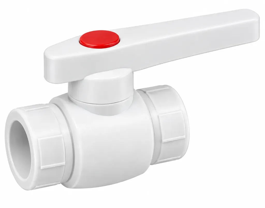 "KAS" ЭКО Вод.шар.кран PN25 ф32 (1 1/4") Red