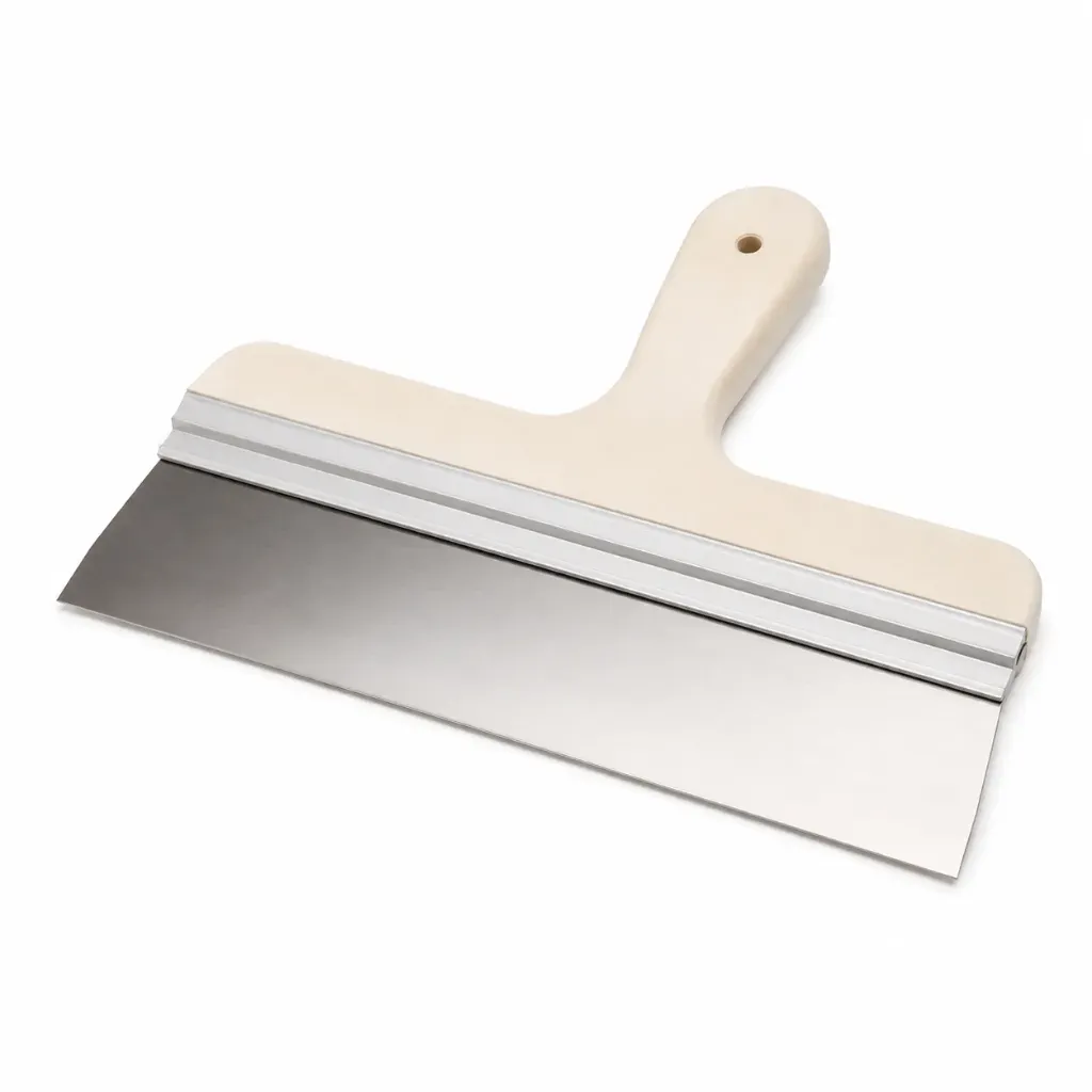 148 - Шпатель фасадный, деревянная ручка, нержавеющая сталь, 40х4,7 см