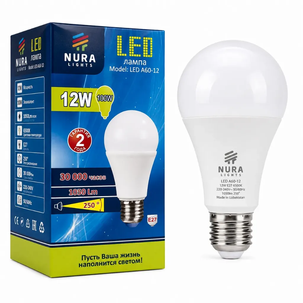 [NA60122765] Nura LED A60 12W E27 6500K лампа