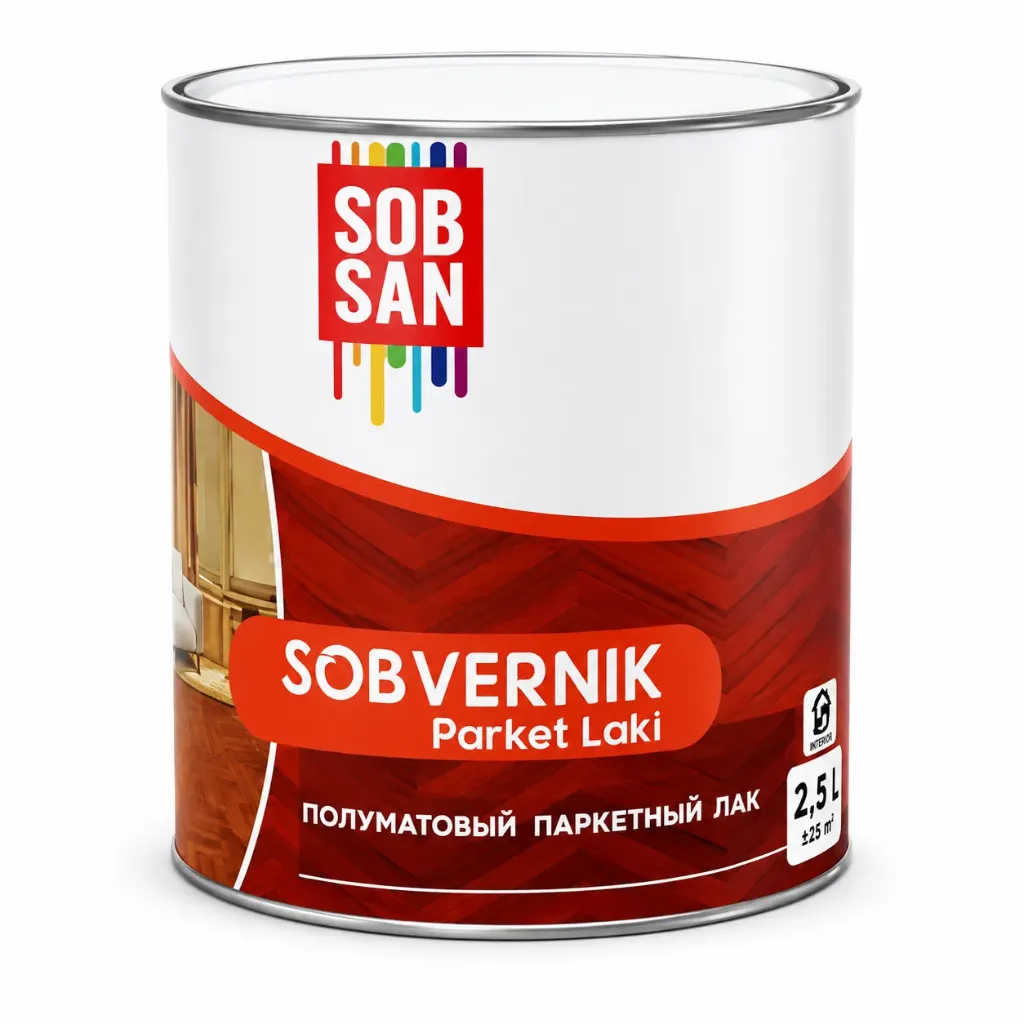 SOBVERNIK YARIMAT ПОЛУМАТОВЫЙ ПАРКЕТНЫЙ ЛАК     0,75  кг