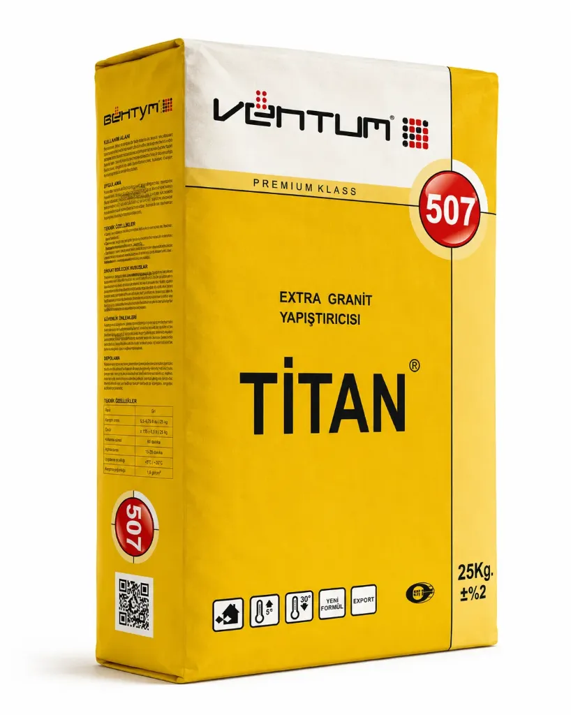 VENTUM 507 Клей усиленный морозостойкий для объемных и тяжелых мраморных и гранитных плит-TITAN 25 кг