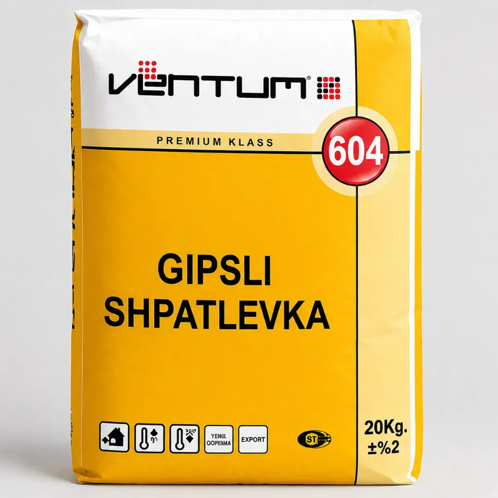 VENTUM SHPATLEVKA-604 Гипсовая шпатлевка GIPSLI