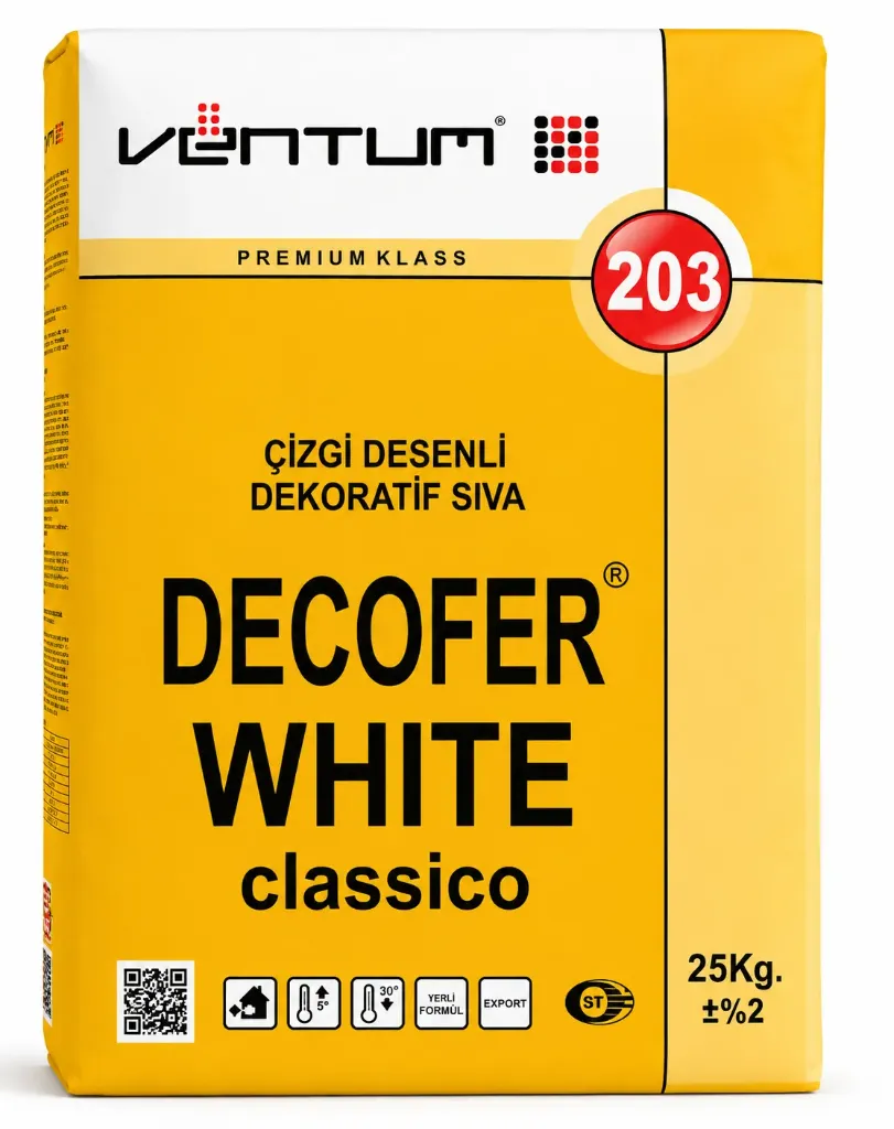 VENTUM Декоративная штукатурка-DECOFER CLASSICO (White)-203