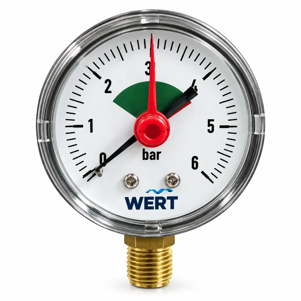 WERT TM-011 ТЕРМОМЕТР 6bar С НИЖНЫЙ