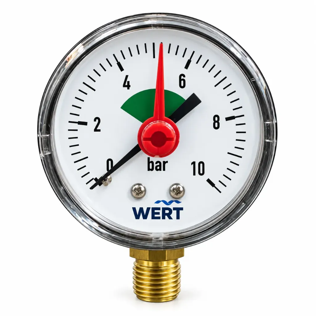 WERT TM 012 ТЕРМОМЕТР С НИЖНЫЙ 10 БАР