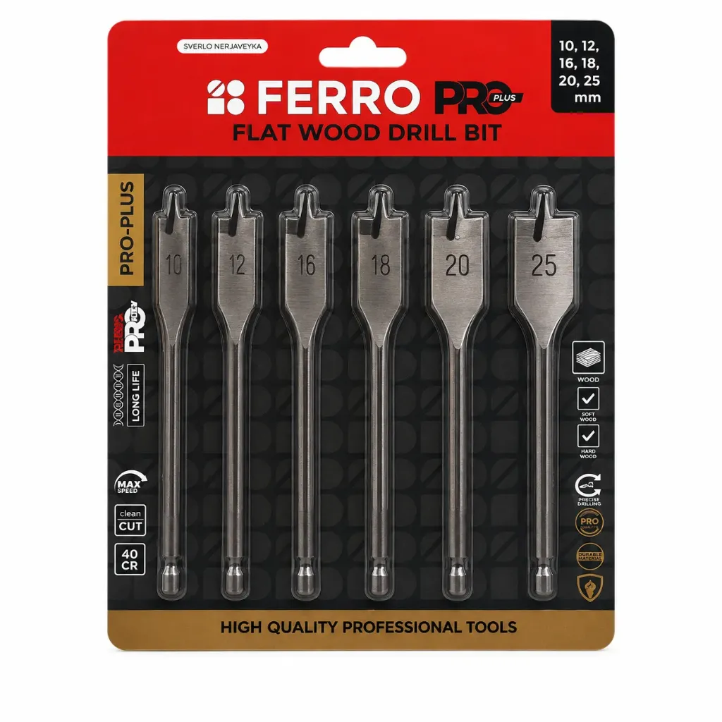 SVERLO NABOR TAXTA PEROVOE FERRO PRO+ 6pcs
